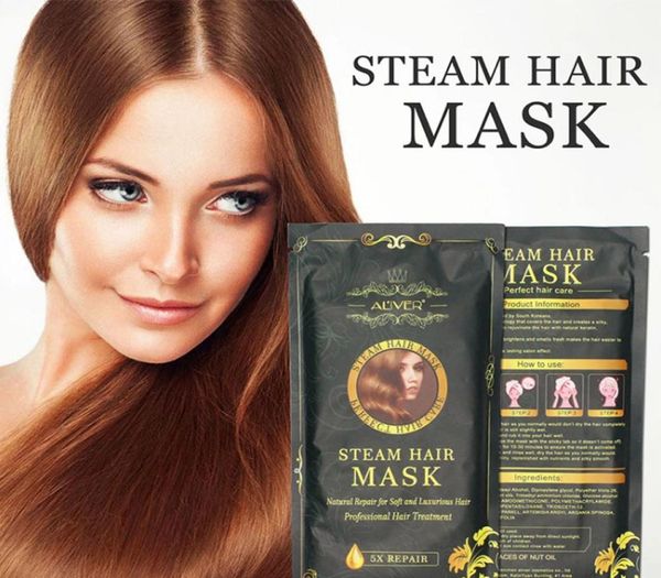 

aliver brand heating steam hair mask magical treatment mask repairs damage restore soft hair all hair7369565