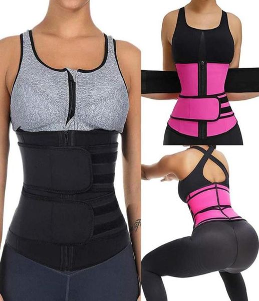 

women body shaper slimming belt waist trainer waist compression brace support slimming sweat belly belt body shaper1048963, Black;gray