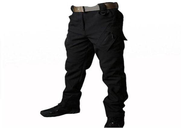 

new ix9 soft shell pants men waterproof heat reflection camping hiking tactical army cargo pants252g3334231, Black;green