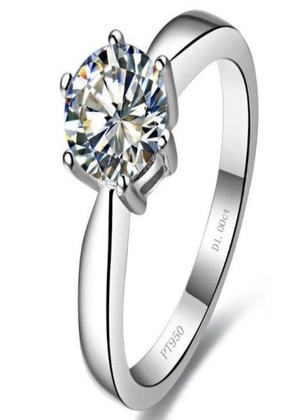 

1 ct round cut sterling silver synthetic diamond ring 18k white gold diamond setting semi ring mount women wedding ring engagement7311465, Golden;silver