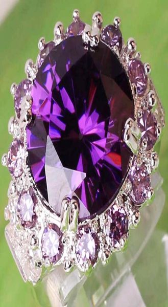 

03ar86 round cut purple sapphire amethyst gemstone 18k platinum plated ring size 9 a0034 women jewelry8293840, White