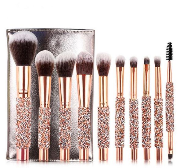 

10pcs makeup brushes set diamond handle foundation powder blush eye shadow lip brushes face cosmetics brushes5462850