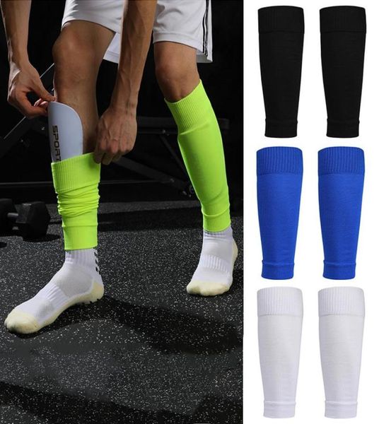 

hight elasticity soccer football shin guard adults kids socks pads professional legging shin training sports protective gear7088590, Black;gray