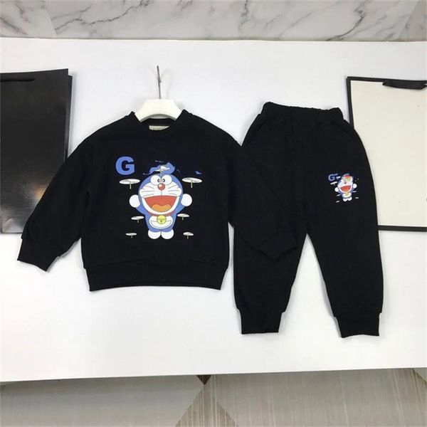 

baby girls boys clothing sets children casual clothes 2023 spring kids vacation outfits fall cartoon long sleeve t shirt pants 100cm-160cm j, White