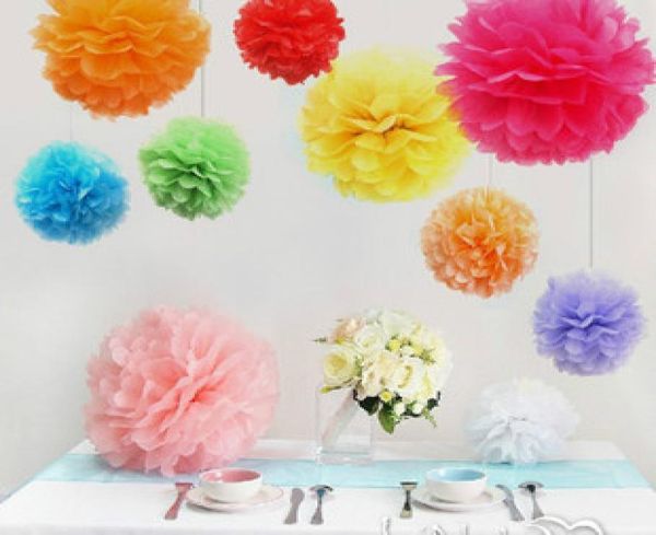

super popular tissue paper pom poms wedding party baby living room decoration home pompoms festive fashion party decorative flower4866027