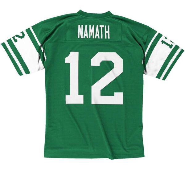 

stitched football jersey 12 joe namath 1968 mitchell & ness retro rugby jerseys youth s-6xl
