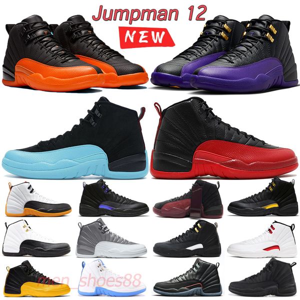 

outdoor cherry 12 12s men basketball shoes designer jumpman sports sneakers brilliant orange gamma blue field purple black taxi mens sports