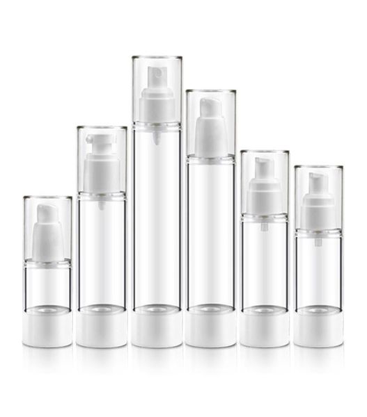 

empty plastic cosmetic bottle refillable portable mini travel perfume bottle airless pump vacuum liquid bottles 15ml 30ml 50ml7258434