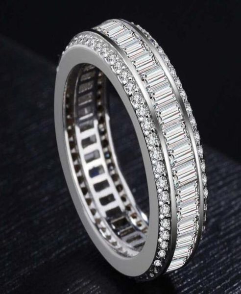 

fashion mens elegant three rows diamondencrusted imitation diamond women039s delicate ring wedding gift silver plating jewelry2225437, Slivery;golden