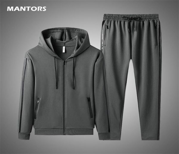 

men039s tracksuits men039s set streetwear spring men tracksuit casual hoodies sportswear mens two pieces set clothing jacket1372132, Gray