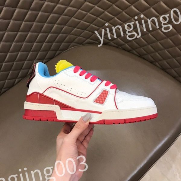 

luxury designer womens casual outdoor running shoes reflective sneakers vintage leather womens and men trainers fashion derma casual shoes r, Black