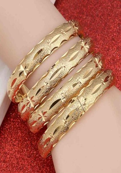 

24k gold bangle for women dubai bride wedding ethiopian bracelet africa arab jewelry charm4163314, Golden;silver