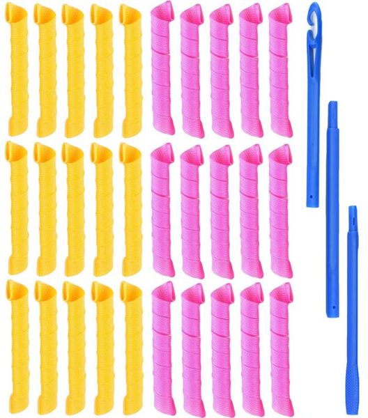 

30pcslots wave former heatless hair curlers for long hair diy magic hair curl formers4486051