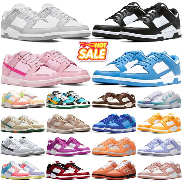 

designer casual shoes men women low panda triple pink grey fog brown university red orange medium olive unc georgetown active fuchsia gai sn, Black