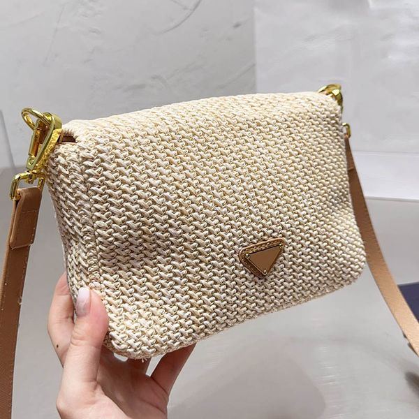 

straw crossbody bags designer bag luxurys handbag women beach bag fashion shoulder purse summer large capacity shopping bag wallet saddle ba