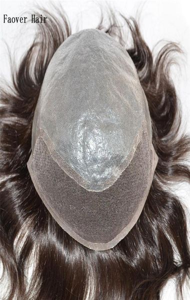 

indian virgin hair pieces 1b234 color men039s toupee 120 density 6quot 10x8 size swiss lace at front with clear pu at 7541144, Black