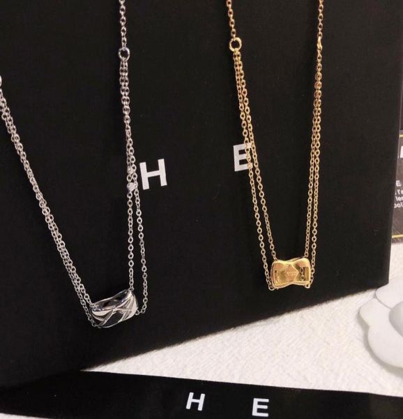 

luxury design diamond necklace designer jewelry pendant necklace fashion young style long chain gold plated silver accessories exq9389282