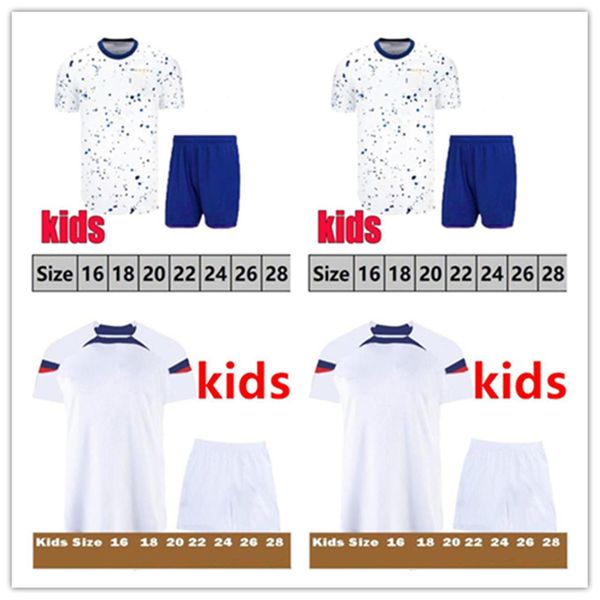 

2023 world cup us pulisic football jersey mcknnie weah swanson usas m rapinoe men's children's football jersey beautiful men', Black;yellow