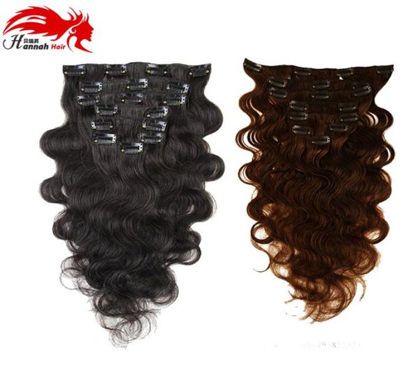 

hannah brazilian clip in human hair extensions body wave clip ins for black women 7pieces set brazilian hair clip in extension1227959, Black;brown