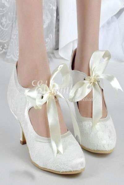 

satin bridal shoes lace wedding dress shoes fashion new round toe pumps ivory bowtie evening party shoes7489718, Black