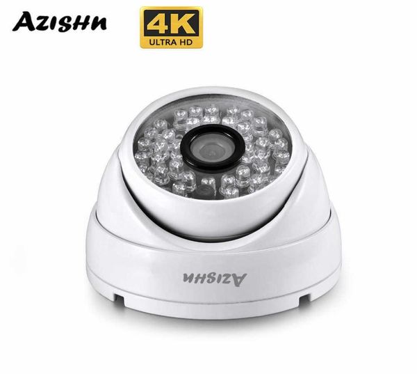 

azishn 4k ultra hd 8mp security h265 dome ip camera poe p2p cctv outdoor waterproof metal surveillance xmeye 5mp4mp3mp h09012354959