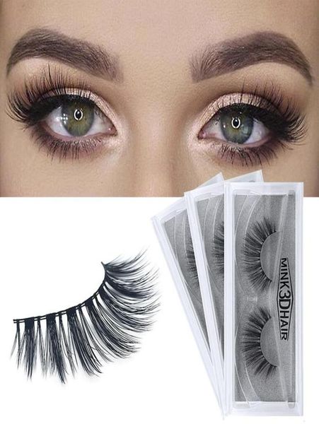 

human hair thick fasle eyelashes 3d mink eyelashes volume extension false1084510