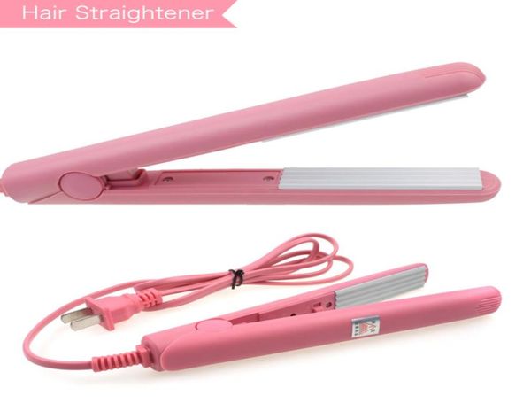 

wholemini curls hair straightener iron pink ceramic electronic chapinha nano titanium straightening corrugated curling stylin3618565, Black