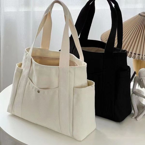 

basic canvas tote bag beach tote bag designer mom school travel tote bag handbag casual canvas tote shoulder beach fashion bag 5a quality 38