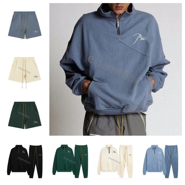 

designer mens hoodies rhude hoodie mens womens fashion brand streetwear pullover rhude sweatshirts s-xl, Gray