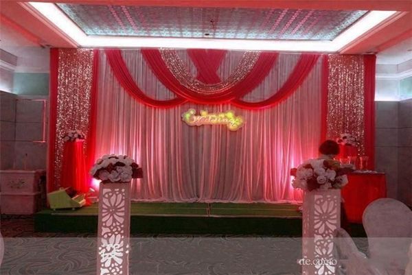 

3m6m wedding backdrop with sequins swags backcloth party curtain celebration stage curtain performance background wall valance9613168