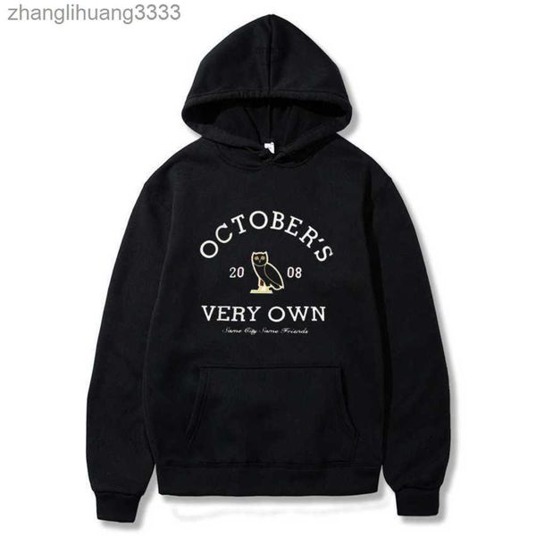 

men's hoodies sweatshirts hoodies women autumn ovo long sleeve patchwork hoodie sweatshirts fleece streetwear harajuku hip hop sudadera, Black