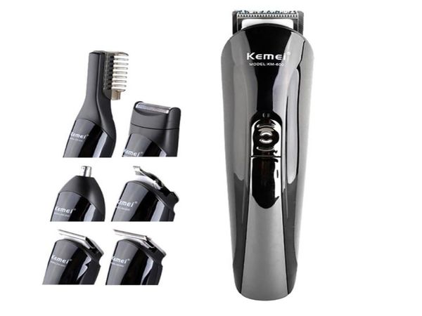 

kemei km600 6 in 1 waterproof electric hair clipper nose beard trimmer shaver5827967