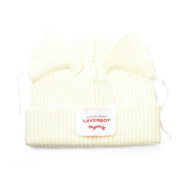 

hats & caps popular niche design loverboy cat pig ear wool couple wool hat cold hat female autumn and winter hats, Blue;gray