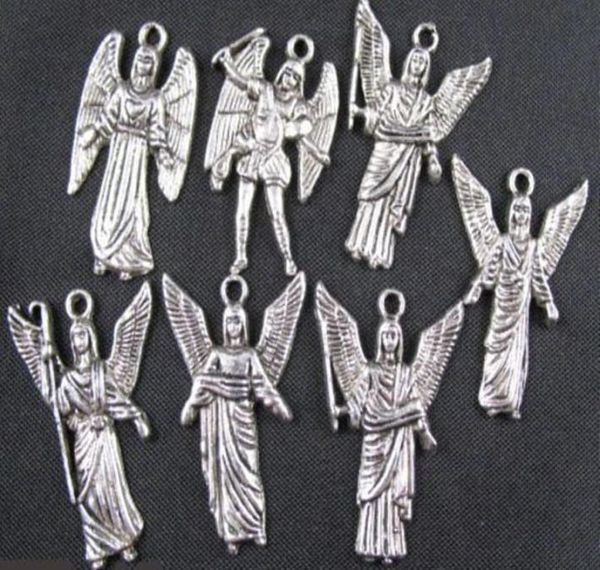 

200pcs mixed tibetan silver wing angel charms ship a1696011991985, Bronze;silver