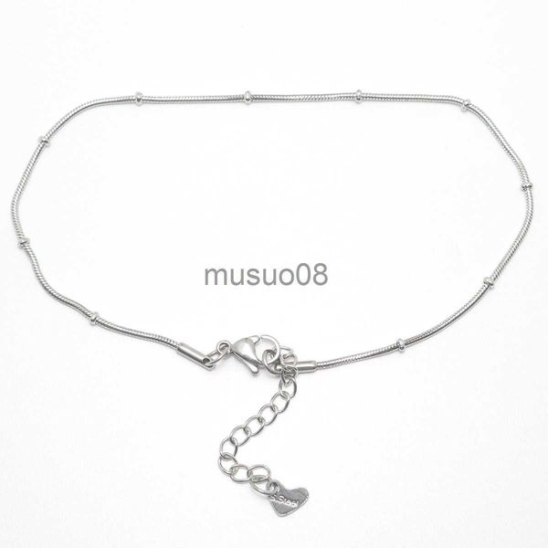 

anklets 304 stainless steel anklet for women silver color round summer beh anklet brelet on the leg butterfly barefoot 1 piece j230815, Red;blue