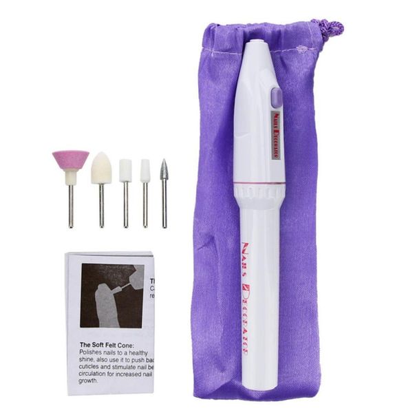 

professional electric manicure nail art file drill art salon manicure pen tool 5bitsset polish feet care product j17184276867