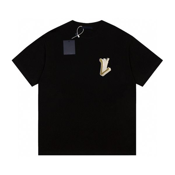 

men's plus tees & polos round neck embroidered and printed polar style summer wear with street pure cotton t-shirts 644, Black