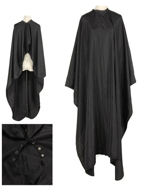 

pro 1pc salon hair cut hairdressing cape barbers black waterproof hairdresser gown wrap cloth hairstyling tools 9165008