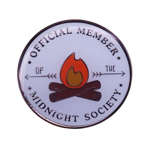 

midnight society campfire enamel pin 90s nostalgia ghost stories fans accessory1657020, Blue
