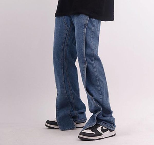 

washed mens denim trousers straight oversize ripped blue jeans loose hip hop casual track pants3826168