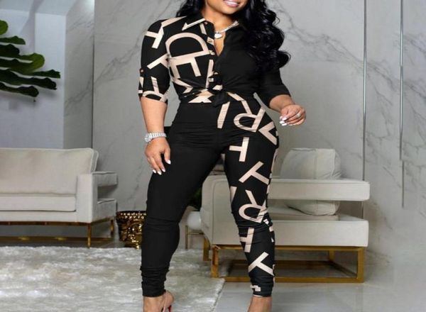 

women039s two piece pants spring women fashion shirt suit autumn casual print long sleeve elegant pant set female clothing1362260, White