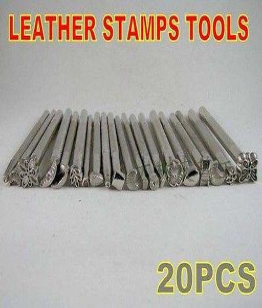 

wholenew lot of 20 leather craft tools basic stamps set saddle printing marking tool4230504