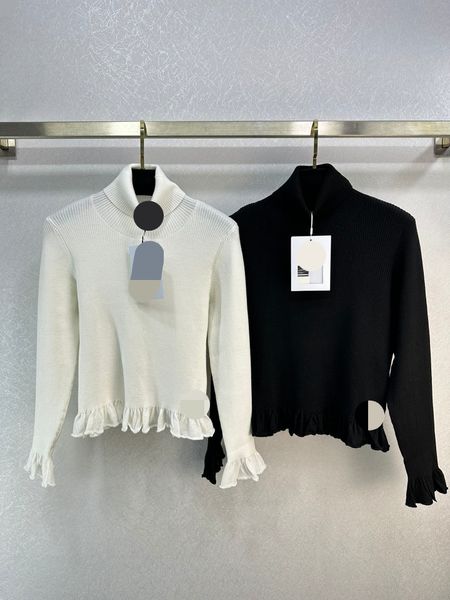 

812 2023 autumn brand same style sweater long sleeve crew neck pullover fashion womens clothes womens weilanb87, White;black