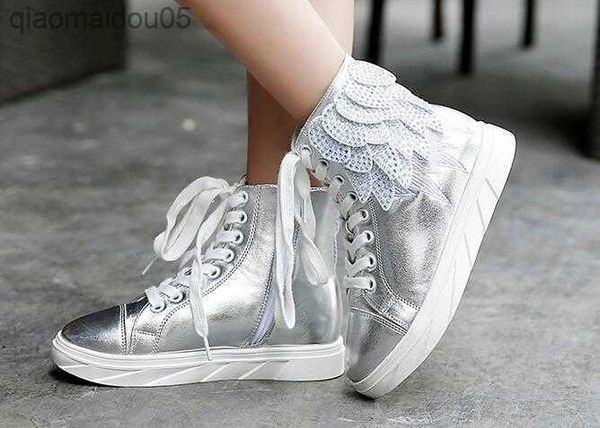 

boots 2016 new fashion children sneakers high-wings canvas girls shoes for kids winter and autumn shoes z230815, Black;grey