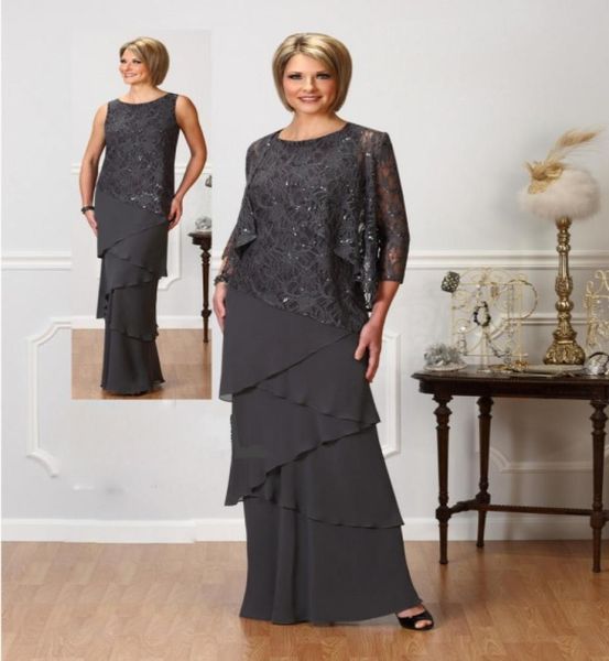 

ursula 2017 mother of bride dresses with jacket sequined lace floor length custom made wedding guest mothers bridal dress3987772, Black;red