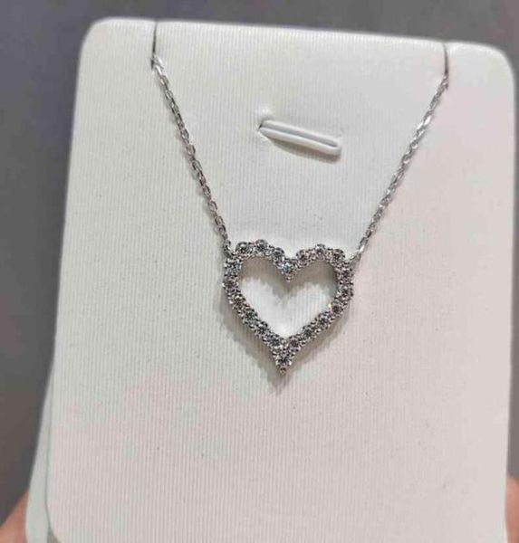 

inbeaut arrival 925 silver forever love pass diamond test 032ct excellent cut moissanite heart pendant necklace for women79023263594719
