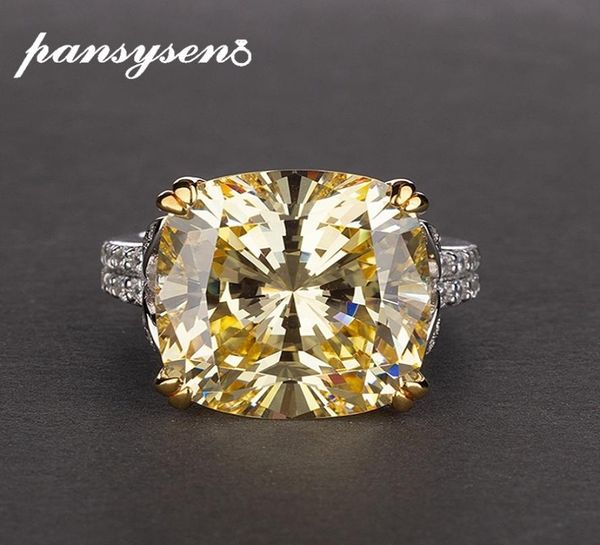 

pansysen charms 1414mm natural citrine rings for women 100 genuine 925 sterling silver jewelry engagement anniversary ring t20098271798, Golden;silver