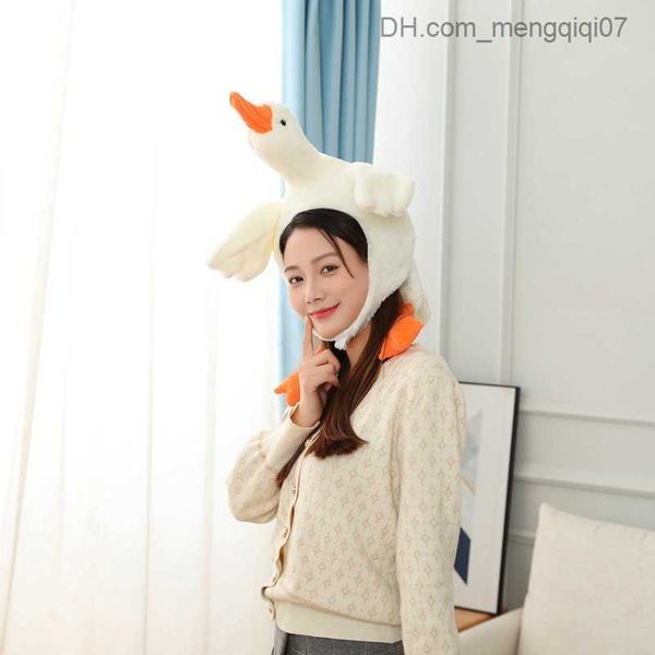 

caps hats funny animal hat role-playing goose clothing children's cardboard box plush hat carnival party dress z230815, Yellow