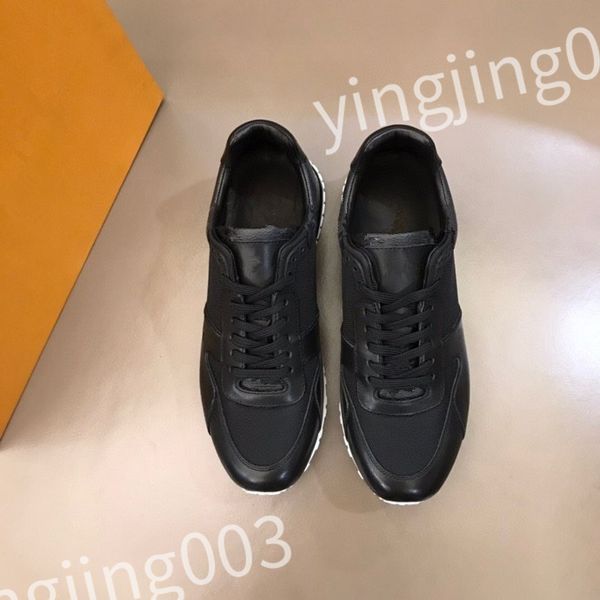 

designer shoes sports shoes men retro casual shoes leather multi-color and versatile sports shoes thick soles lace up rd0907, Black