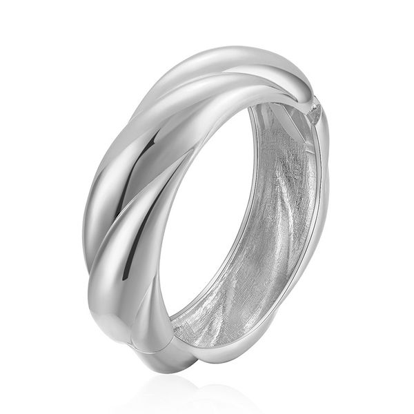 

high-end water ripple texture bracelet with metal winding design for a minimalist hand accessory girls boy, Black